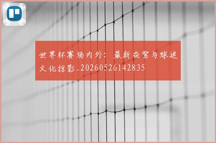 世界杯赛场内外：最新花絮与球迷文化掠影_20260526142835